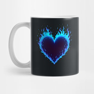 Heart On Fire (Blue) Mug